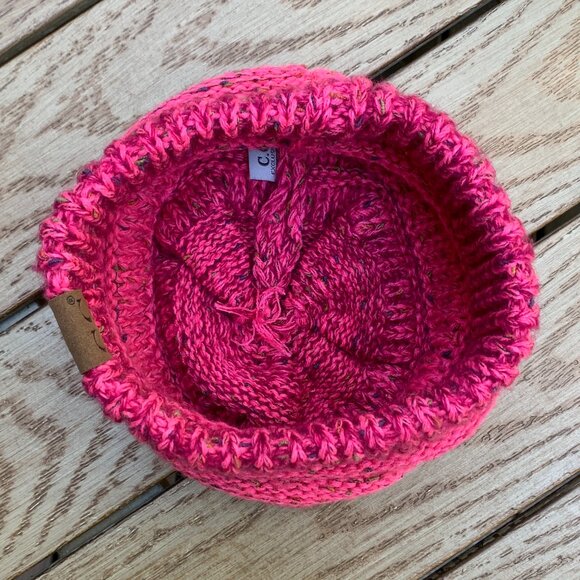 C.C Beanie Criss-Cross Knitted Hat - Picture 9 of 14